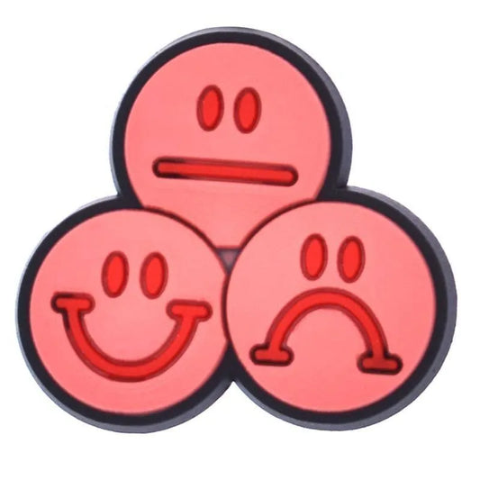 Smiley 3 Parts Light Peach Emoji Shoe Charm