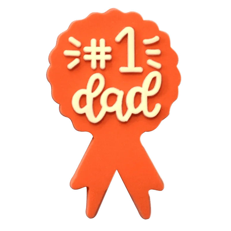 Orange Rosette I Love Dad Shoe Charm