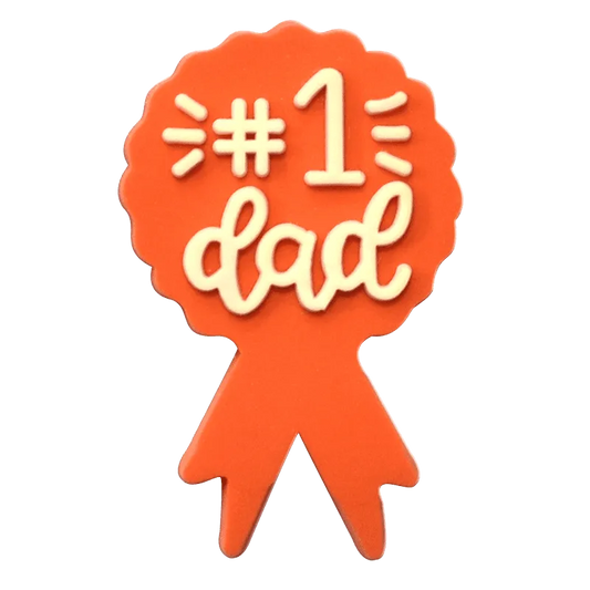 Orange Rosette I Love Dad Shoe Charm