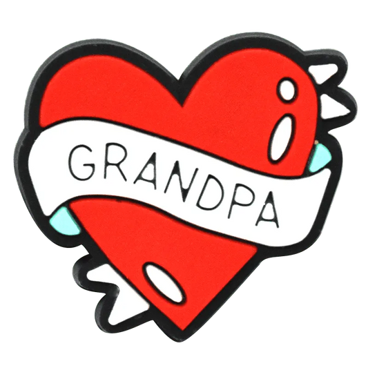 Red Heart Sash Grandpa Shoe Charm