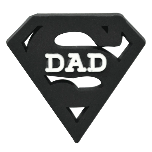 Black 'S' Dad Superman Shoe Charm