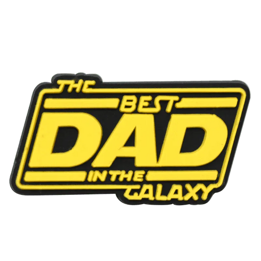 The Best Dad In He Galaxy Badge Sign Logo Shoe Charm