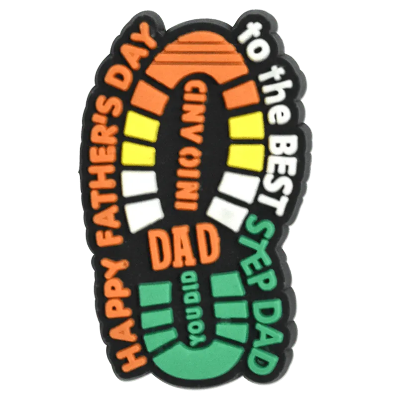 Shoe Sole 'To The Best Stepdad' Badge Sign Logo Shoe Charm