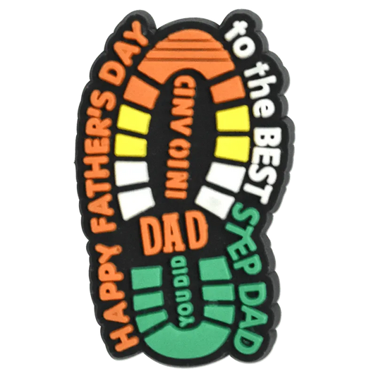 Shoe Sole 'To The Best Stepdad' Badge Sign Logo Shoe Charm
