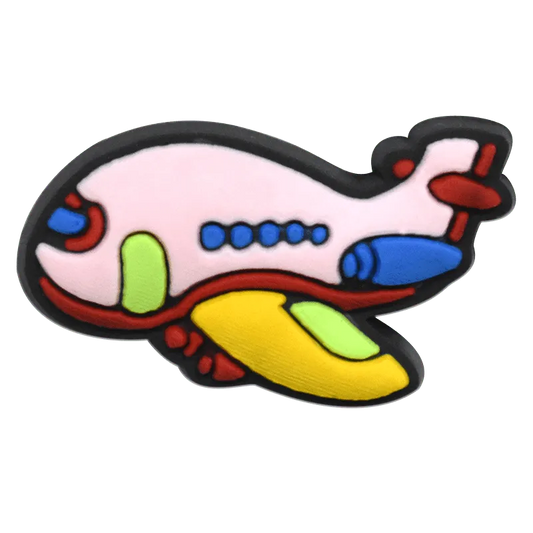 Pink Jumbo Aircraft Shoe Charm