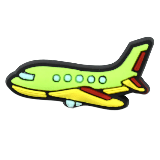 Green Holiday Plane Aircraft Shoe Charm