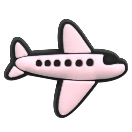 Pink Barbie Private Jet Aircraft Shoe Charm