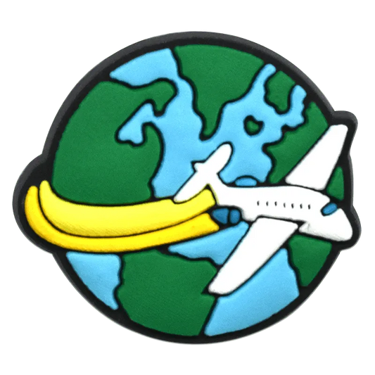 Over The World Aircraft Shoe Charm