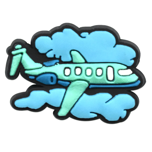 In The Clouds Jet Plane Aircraft Shoe Charm