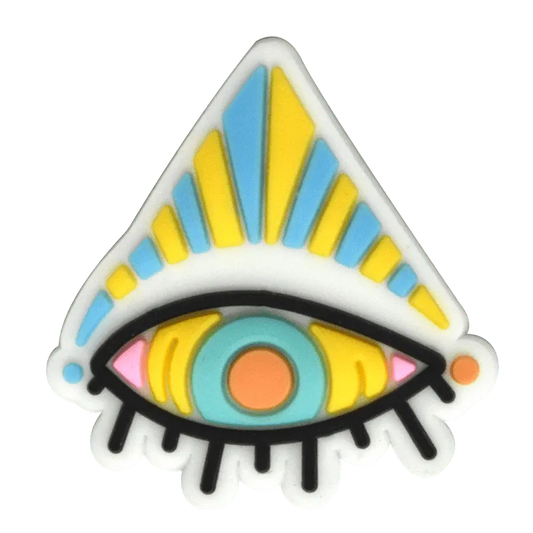 Pyramid Yellow/Blueevil Eye Shoe Charm