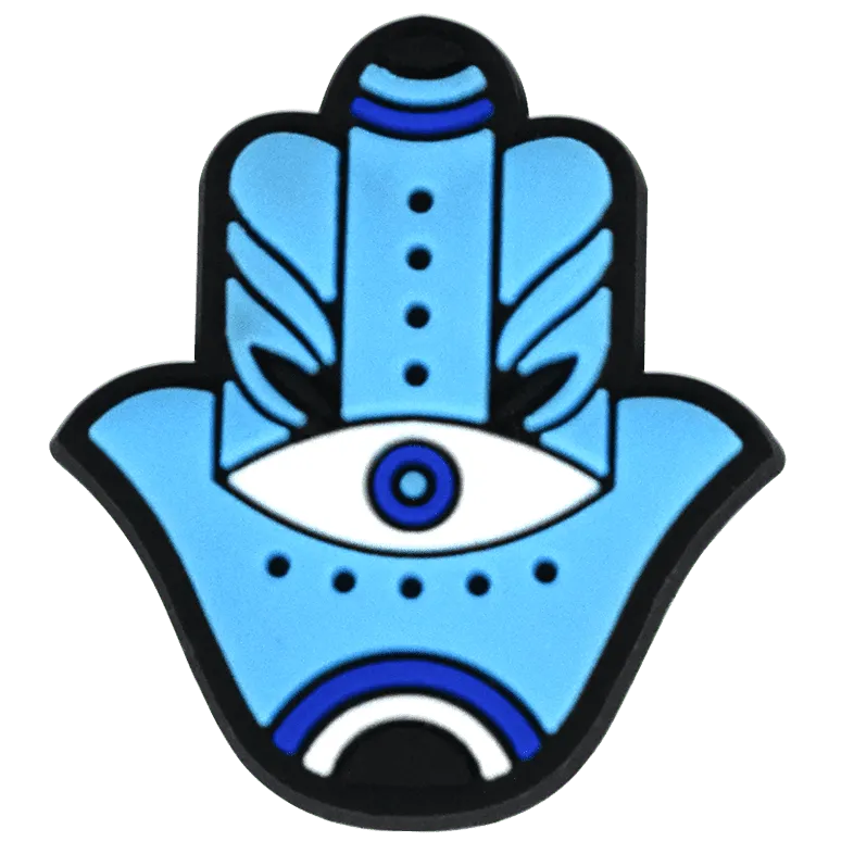 Inca Hamas Hand Blue Evil Eye Shoe Charm