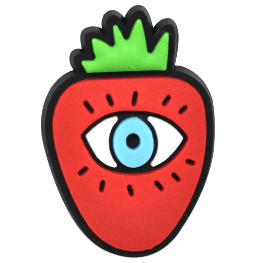 Strawberry Red/Blue Evil Eye Shoe Charm