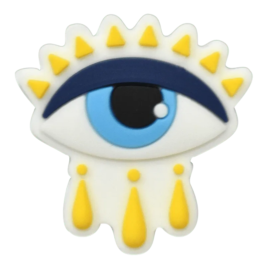 Oval Blue/Blue Hooded Evil Eye Shoe Charm