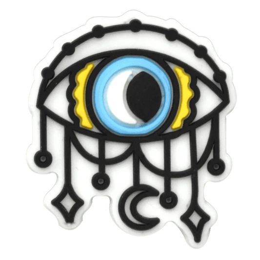 Stylized Black/Blue Arabian Evil Eye Shoe Charm