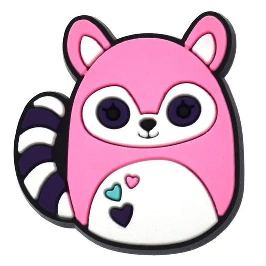 Pink Cat With Hearts Shoe Charm