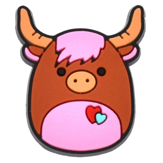 Cow Horns Squishmallow Shoe Charm