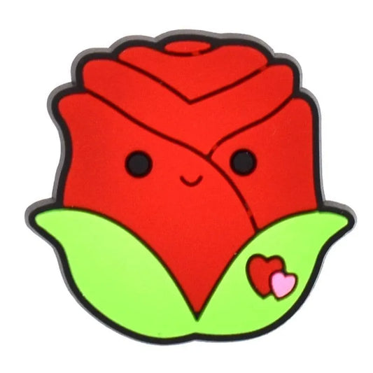 Red Rose Squishmallow Shoe Charm