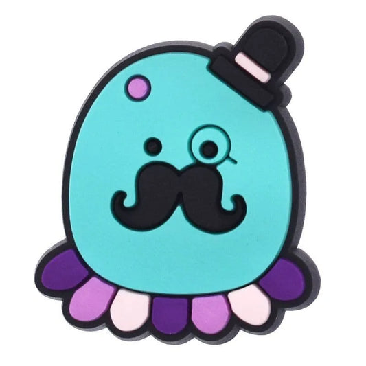 Mr Moustache Squishmallow Shoe Charm