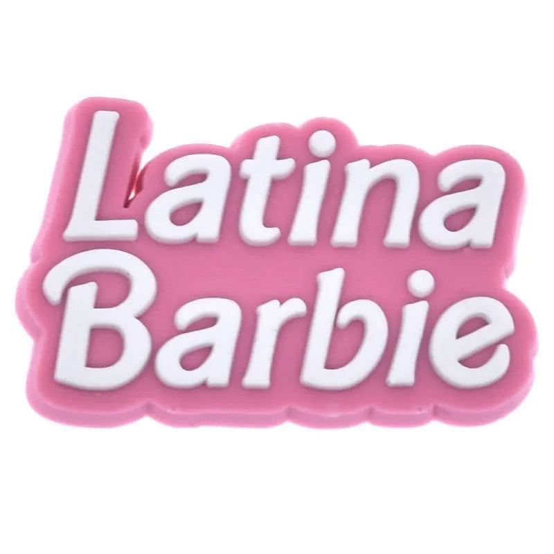 Latina Barbie Sign Logo Pink Teresa Barbie Shoe Charm