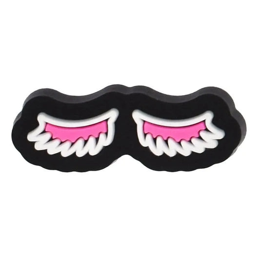 Pink Eylashes For Shoe Charm