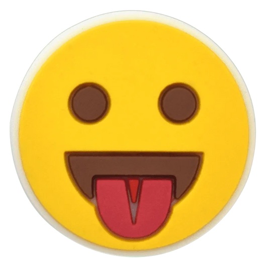 Smiley Tounge Out Yellow Emoji Shoe Charm