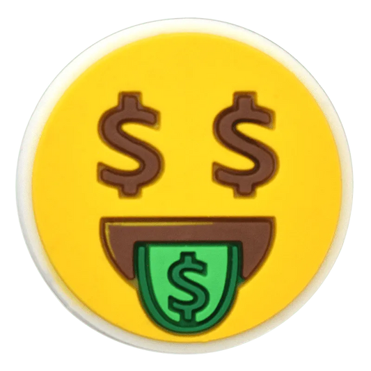 Smiley Cash Dollars Yellowemoji Shoe Charm