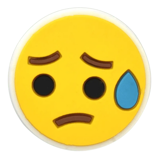 Smiley Sweat Drop Frown Yellowemoji Shoe Charm