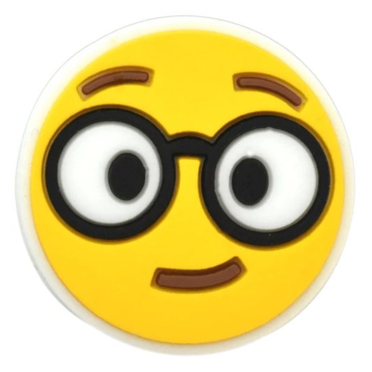 Smiley Round Eyes Yellow Emoji Shoe Charm