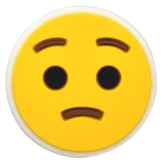 Smiley Sad Frown Yellow Emoji Shoe Charm