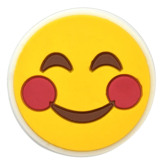 Smiley Happy Rosy Cheeks Yellow Emoji Shoe Charm