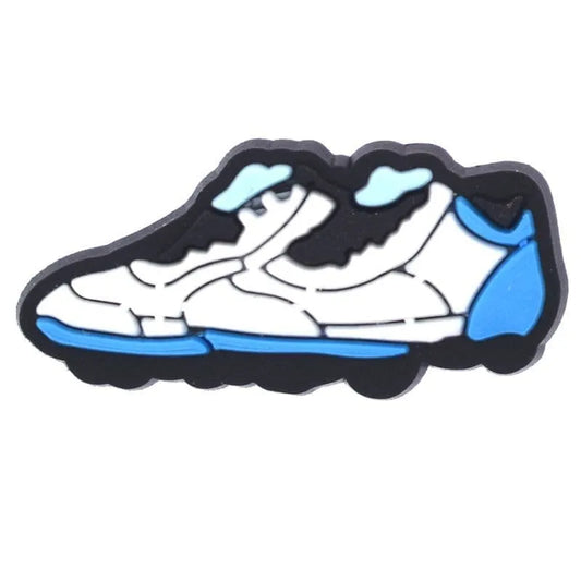 Blue Sole White Top Trainers Shoe Charm