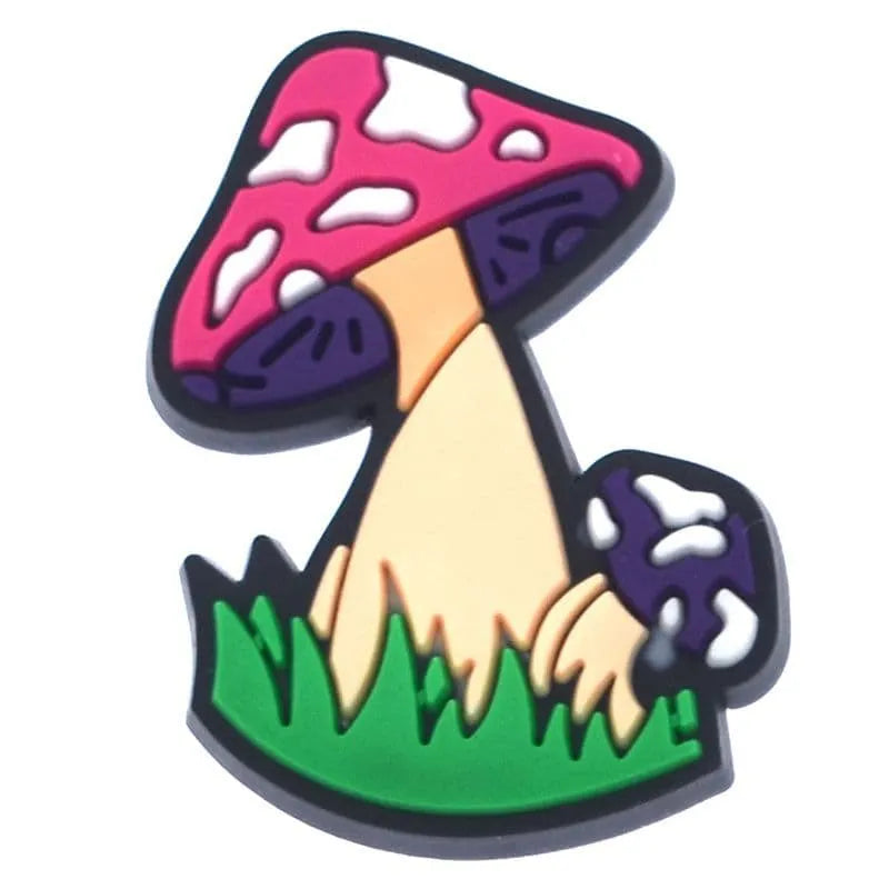 Pink Dome Mushroom Shoe Charm