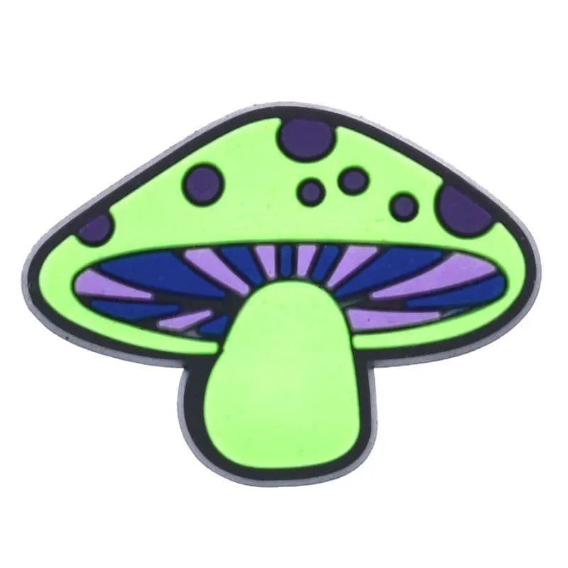 Green Spot Mushroom Shoe Charm
