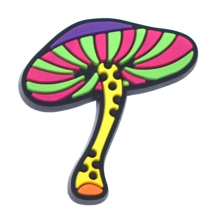 Stripes Mushroom Shoe Charm