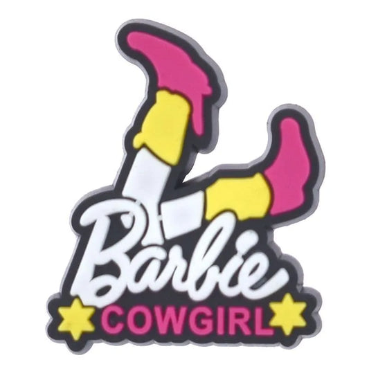 Cowgirl Barbie Sign Logo Shoe Charm