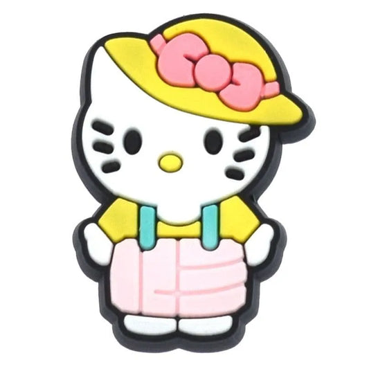 Kitty Yellow Hat Miss Kitty Shoe Charm
