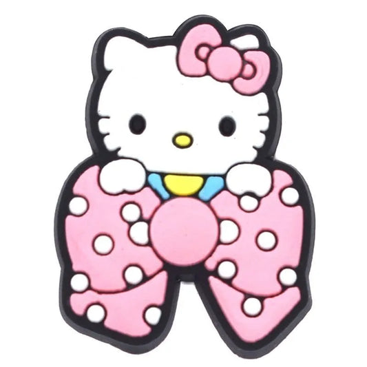 Giant Pink Bow Miss Kitty Shoe Charm