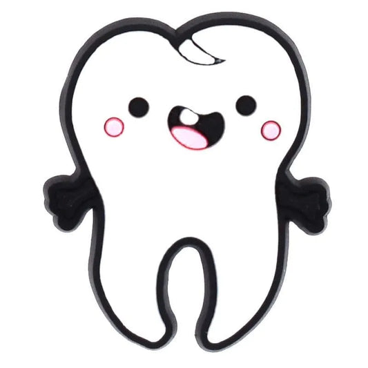 Happy Molar Tooth At The Dentist Shoe Charm
