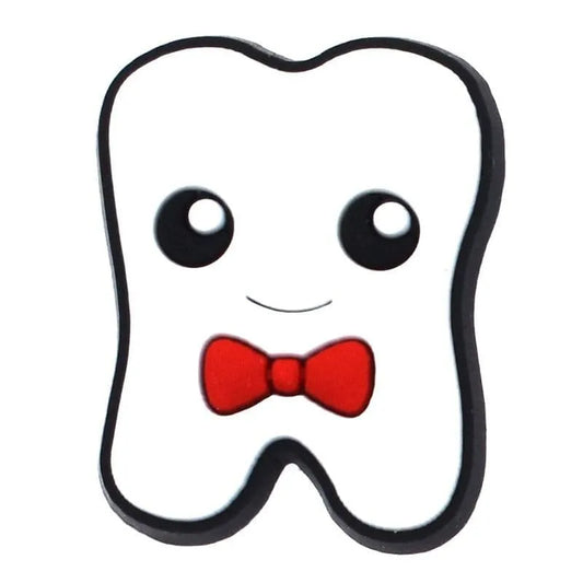 Bow Tie Tooth At The Dentist Shoe Charm