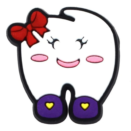 Night Time Tooth At The Dentist Shoe Charm