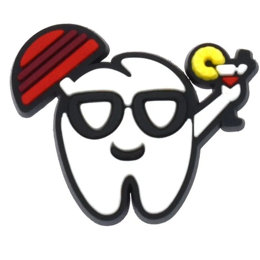 Happy Holiday Tooth At The Dentist Shoe Charm