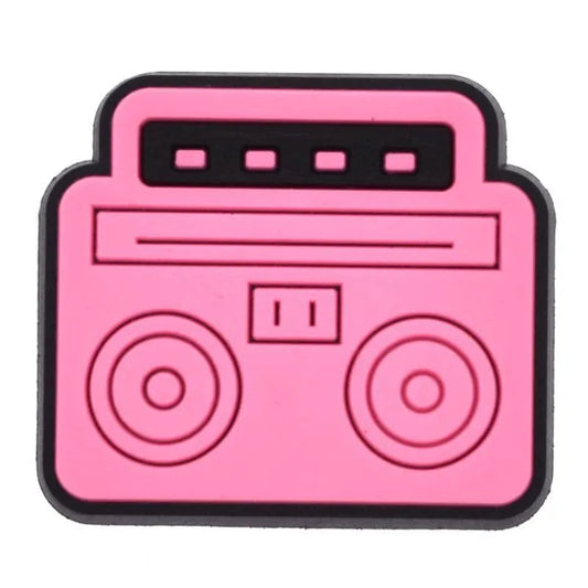 Portable Radio Pink Charm Shoe Charm