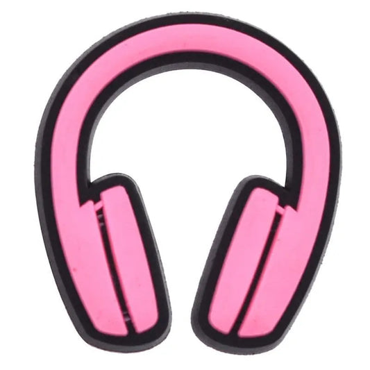 Headphones Pink Charm Shoe Charm