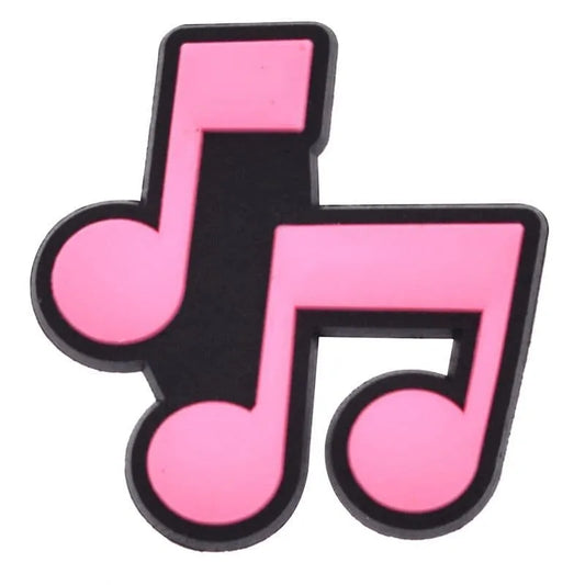 Music Notes Pink Charm Shoe Charm