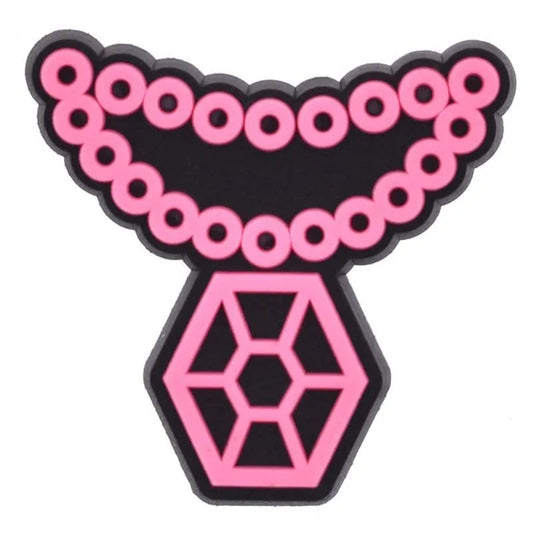 Pentagon Pendant Necklace Pink Charm Shoe Charm