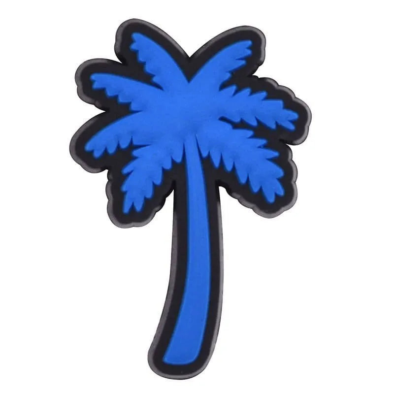 Palm Tree Blue Charm Shoe Charm