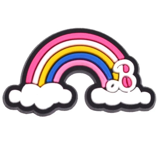 Rainbow Clouds Pink Charm Shoe Charm