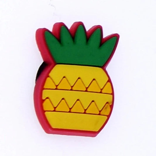Pineapple Fruit Red Border Shoe Charm