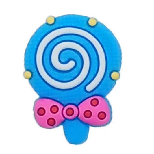 Lollypop Sweet Candy Blue Shoe Charm
