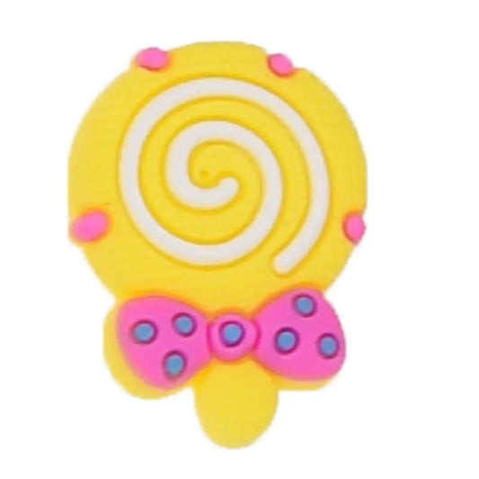 Lollypop Sweet Candy Yellow Shoe Charm